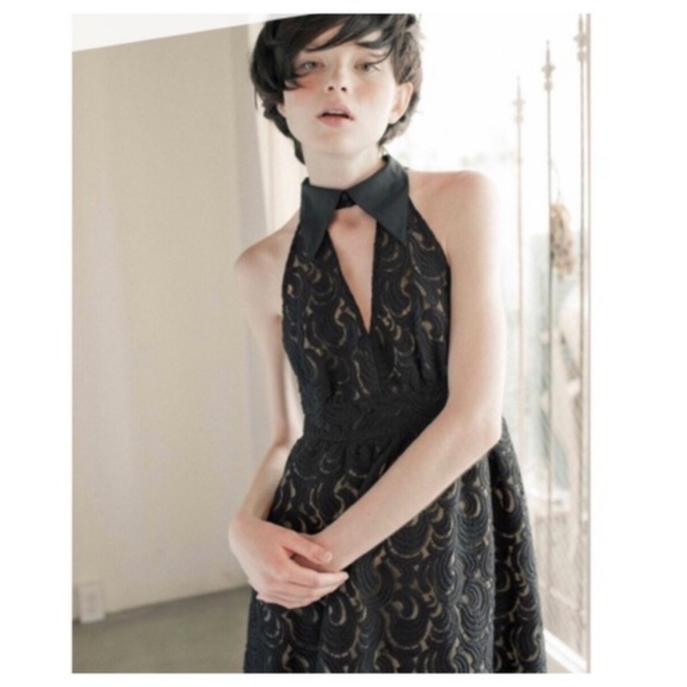 ANNA SUi for Target Collared Black Lace dress 3